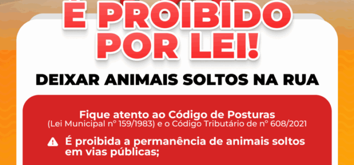 Prefeitura de Pereira Barreto alerta população sobre Leis e Penalidades a respeito do Abandono de Animais